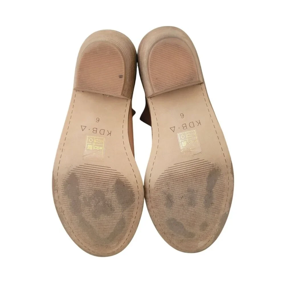 Anthropologie Kelsi Dagger Brooklyn Kenmare Tan Genuine Leather Angle Bootie  6 - Picture 6 of 9